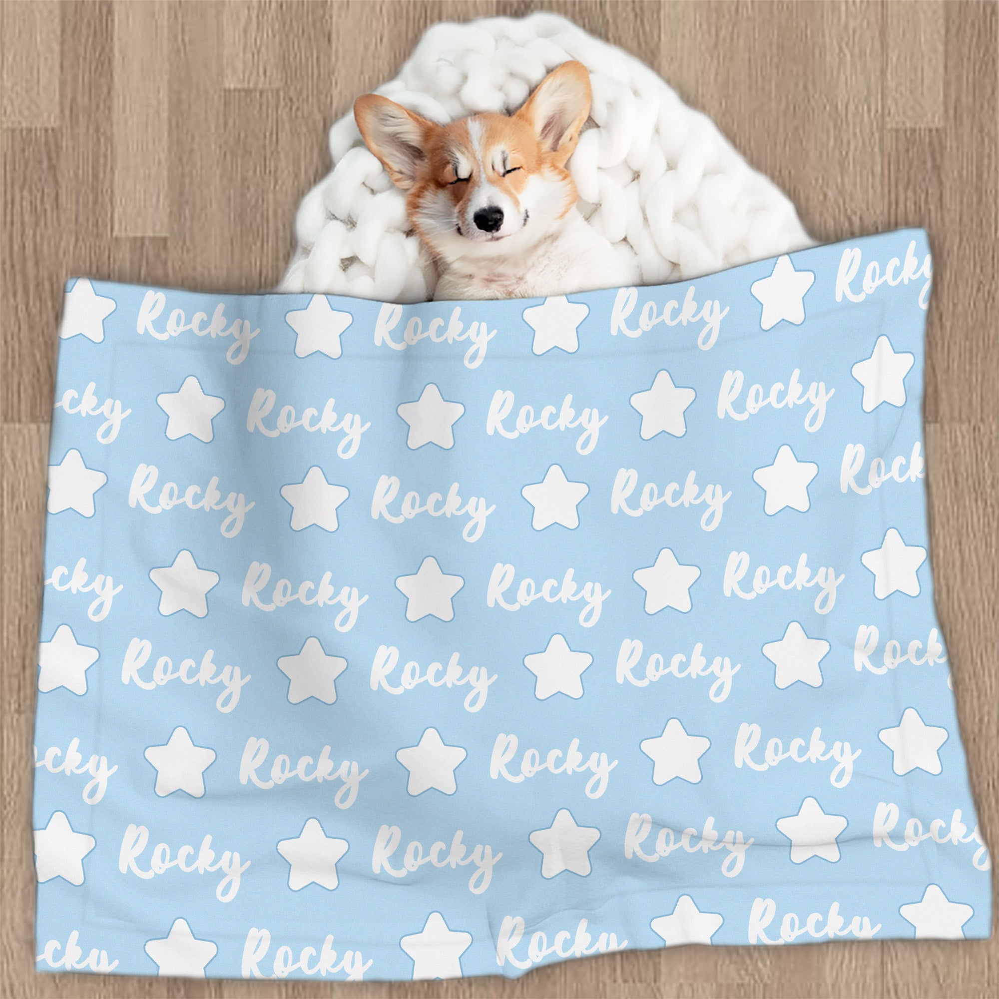 Personalizada Estrellas Multicolor Suave manta para mascotas con nombre Mascota Cumpleaños Adopción Aniversario Regalo para los amantes de las mascotas Propietarios
