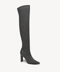VersaStyle Pointed Toe Block Heel Over-the-Knee Boot - Dark Grey / US 6.5 | EU 37 | UK 4.5