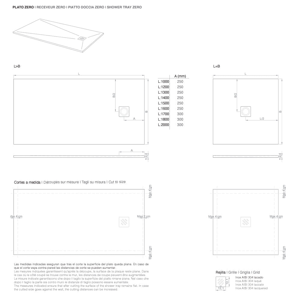 BATHME ZERO Plato de Ducha Gel Coat Color Beige