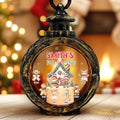 Personalizado 1-8 Hombres de pan de jengibre LED sin llama Vela Ornamento con nombre Decoración del hogar Regalo de Navidad para la familia amigo