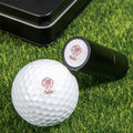 Sello de bola de golf personalizado con nombre inicial de flor de nacimiento y caja metálica de almacenamiento Regalo de cumpleaños del Día de la Madre para mujeres golfistas Amantes del golf