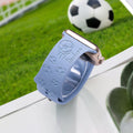 Pulsera de silicona personalizada con motivo de fútbol para Apple con nombre grabado Regalo de cumpleaños el día del partido para los amantes del fútbol