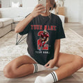 Camiseta personalizada de fútbol americano con foto, 100% algodón, con nombre y número Regalo del día del partido para la madre de un deportista