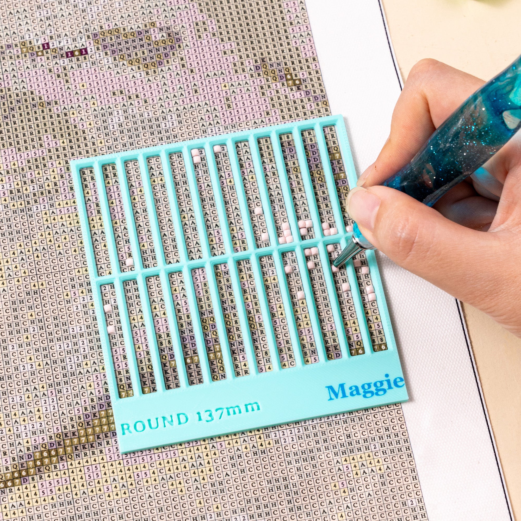 Regla multicolor personalizada para pintar diamantes con nombre Regalo de cumpleaños y Navidad para los amantes del bricolaje de pintura con diamantes