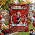 Bandera de jardín personalizada con foto multicolor de la promoción 2026 con nombre y año Decoración de jardín Regalo de graduación para graduados