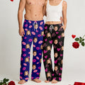 Personalizado Labio Corazón XOXO Diseño Cara Foto Suave Piel Pijama Largo con Cordón Día de San Valentín Cumpleaños Regalo para Mujeres Hombres Parejas