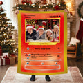 Tarjeta Pokepet personalizada Manta suave con foto y nombre Decoración del hogar Día del Padre Navidad Cumpleaños Regalo para la familia Pareja