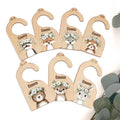 Guirnalda Personalizada Animal 7 Pcs Separadores de Armario de Madera con Nombre Navidad Baby Shower Regalo para Padres Recién Nacidos