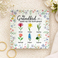 Personalizado Cristal Nacimiento Flor Mariposa Baratija de cerámica cuadrada Joyería Plato con 1-10 Nombres Día de la Madre Cumpleaños Regalo para Mamá Abuela