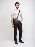 Bolso de hombro Momo Design de cuero genuino - Negro