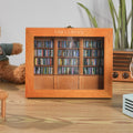 Estantería de madera en miniatura personalizada para aliviar la ansiedad con texto y minilibros Decoración de biblioteca en casa Regalo de cumpleaños para los amantes de los libros