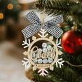 Arco de voleibol personalizado Copo de nieve Ornamento de madera 3D Shake con 6-14 nombres Decoración del árbol de Navidad Regalo de fin de temporada Día del equipo para el entrenador Atleta