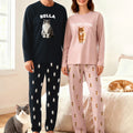 Conjunto de pijama personalizado con foto multicolor de mascota y texto regalo de cumpleaños para amantes de mascotas y dueños
