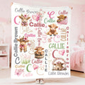 Personalizada Highland Vaca Inicial Suave Manta con Nombre Decoración del Hogar Navidad Cumpleaños Regalo para la Familia Niños Amantes de las Vacas