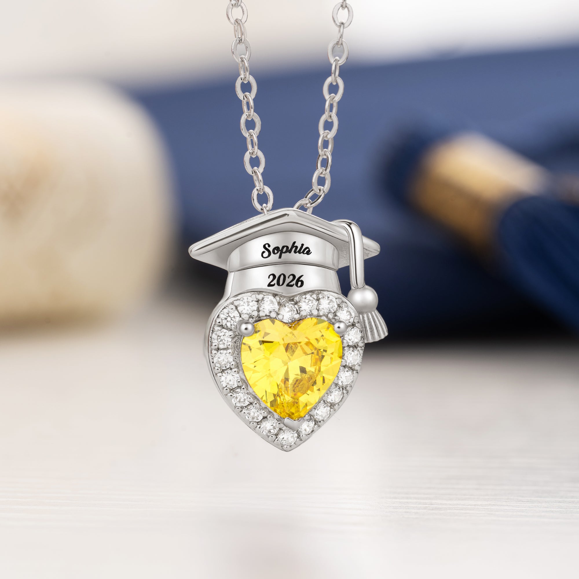 Collar personalizado con el nombre y el año de la ceremonia de graduación Regalo de fiesta para graduados