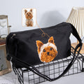 Bordado Personalizado 1-3 Fotos de Caras de Mascotas Bolsa Crossbody con Nombres Cumpleaños Adopción Aniversario Regalo para Amantes de las Mascotas