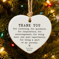 Adorno de cerámica personalizado en forma de corazón con nombre Decoración del hogar Regalo de Navidad para familiares y amigos