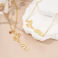 Personalizada Flor de Nacimiento Piedra de Nacimiento Coreano Nombre Collar Coreano Encanto Joyería Cumpleaños Día de San Valentín Aniversario Regalo para Novias Mujeres