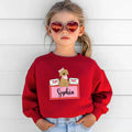 Personalizado Lindo Perro Corazón Sobre Bebé Body Niño Camiseta Sudadera con Nombre Día de San Valentín Baby Shower Cumpleaños Regalo para Bebés Recién Nacidos