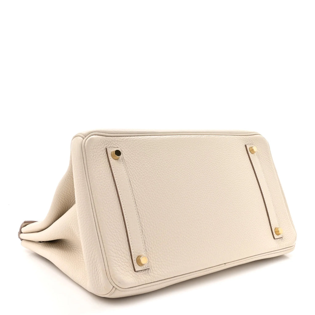 Hermes Taurillon Clemence Birkin 35 Craie