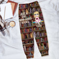 Personalizado de dibujos animados de la lectura de personajes de la Biblioteca de libros de diseño deportivo pantalones de chándal con el nombre y la cita de cumpleaños Aniversario de regalo para los
