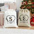 Bolsa de regalo personalizada con flor de nacimiento inicial y nombre regalo de cumpleaños aniversario y Navidad para familia y amigos