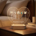 Luz de noche LED acrílica personalizada con nombre y base de madera Día de la Madre Regalo de cumpleaños para mamá Abuela