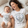 Personalizado Animales Lindos Corona de Corazones 100% Algodón Body de Bebé Camiseta a Juego con Nombres Primer Regalo del Día de la Madre para Recién Nacido Nueva Mamá