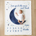 Manta suave personalizada con nombre y fecha Baby Shower Birthday Gift for Newborn New Mom