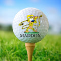Pelota de Golf Marsupilami Personalizada de Cola Larga de Leopardo con Inicial y Nombre Regalo de Cumpleaños para Jugadores Amantes del Golf | Callie × Marsupilami