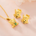 Personalizado Highland Cow Love Birthstone Collar Pendientes Dainty Jewelry Daily Wear Birthday Gift for Women Highland Cow Lovers