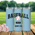 Vaso personalizado de natación fútbol béisbol deportes 20 oz aislado con título y texto Gimnasio Accesorios de entrenamiento Regalo de cumpleaños para amante de los deportes