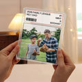 Foto personalizada de béisbol N º 1 Papá Placa de acrílico Home Decor Día del Padre Cumpleaños Regalo para Papá Abuelo