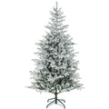 6ft Artificial Christmas Tree w/ Branch Tips, Foldable Metal Stand and Hinged Branches