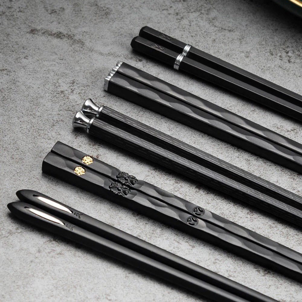 Very Fancy Chopsticks 5 Pairs - Black