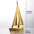 ArtZ® Nordic Abstract Sailboat Sculpture - Gold 11.6 inch by 8.1 inch (29.5x20.5cm)