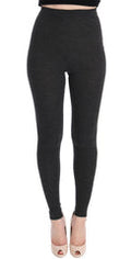 Women's Gray Wool Stretch Tights Clothing