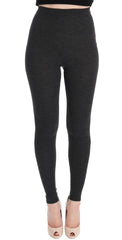 Women's Gray Wool Stretch Tights Clothing