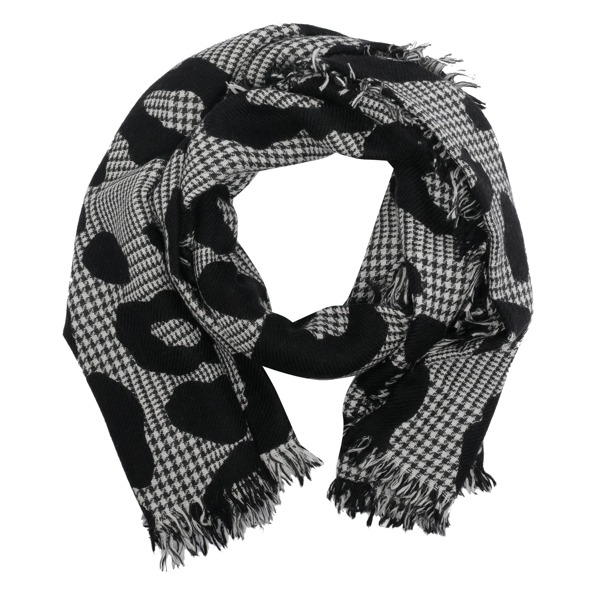 Faliero Sarti Scarfs Black Virgin Wool Cashmere Silk