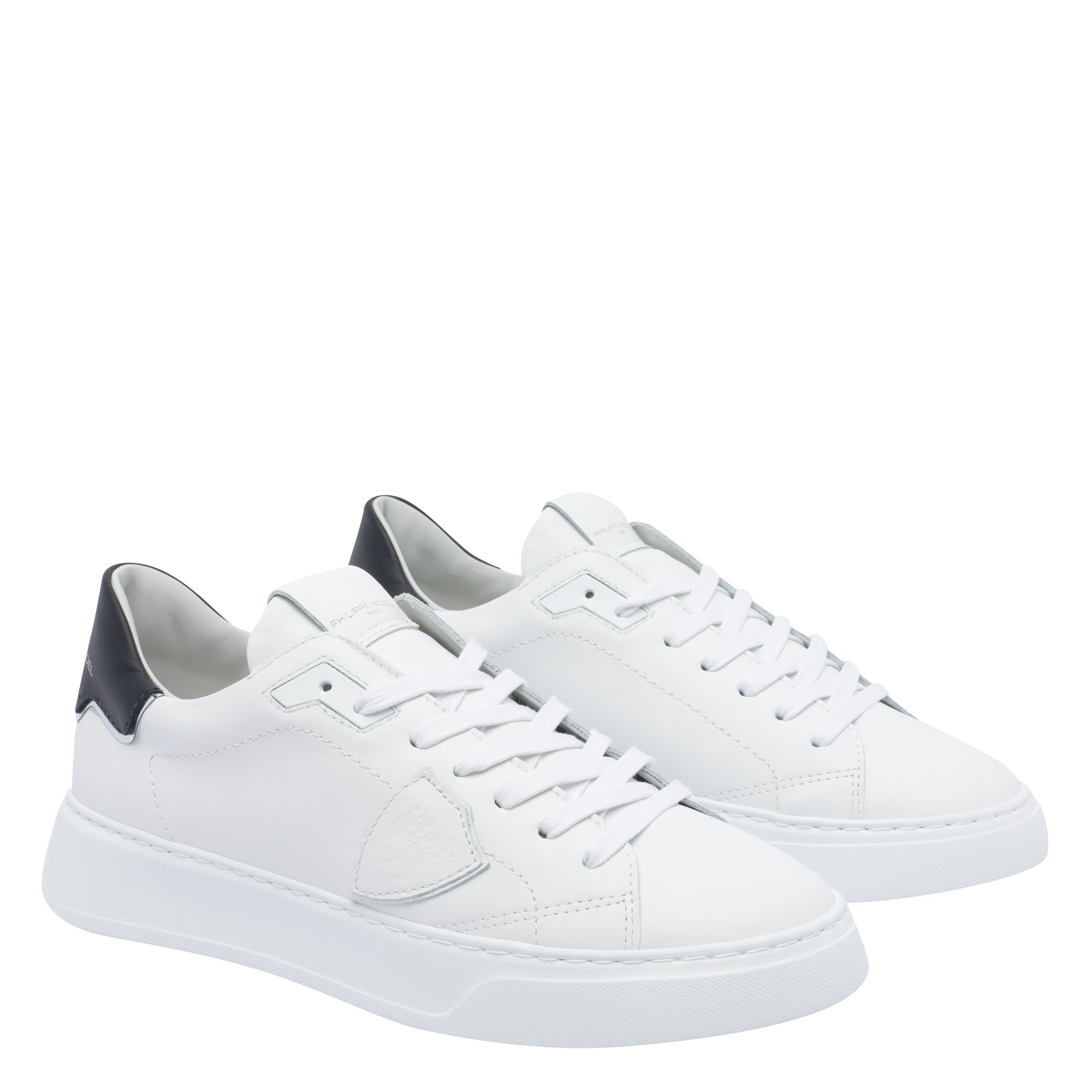 Philippe Model Sneakers White Calf Leather/rubber Sole - 41