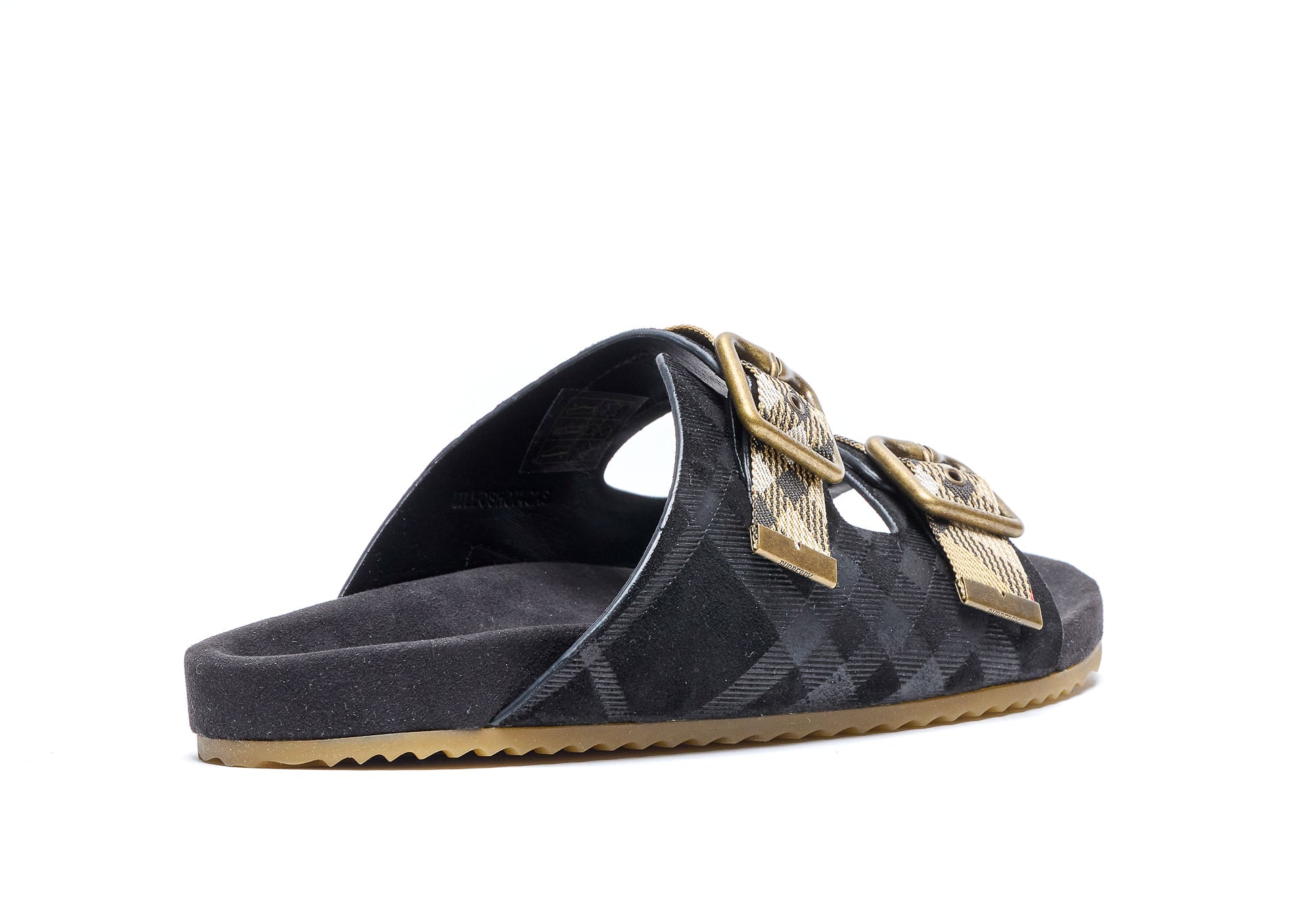Burberry Sandals Black Leatherm Rubber Sole