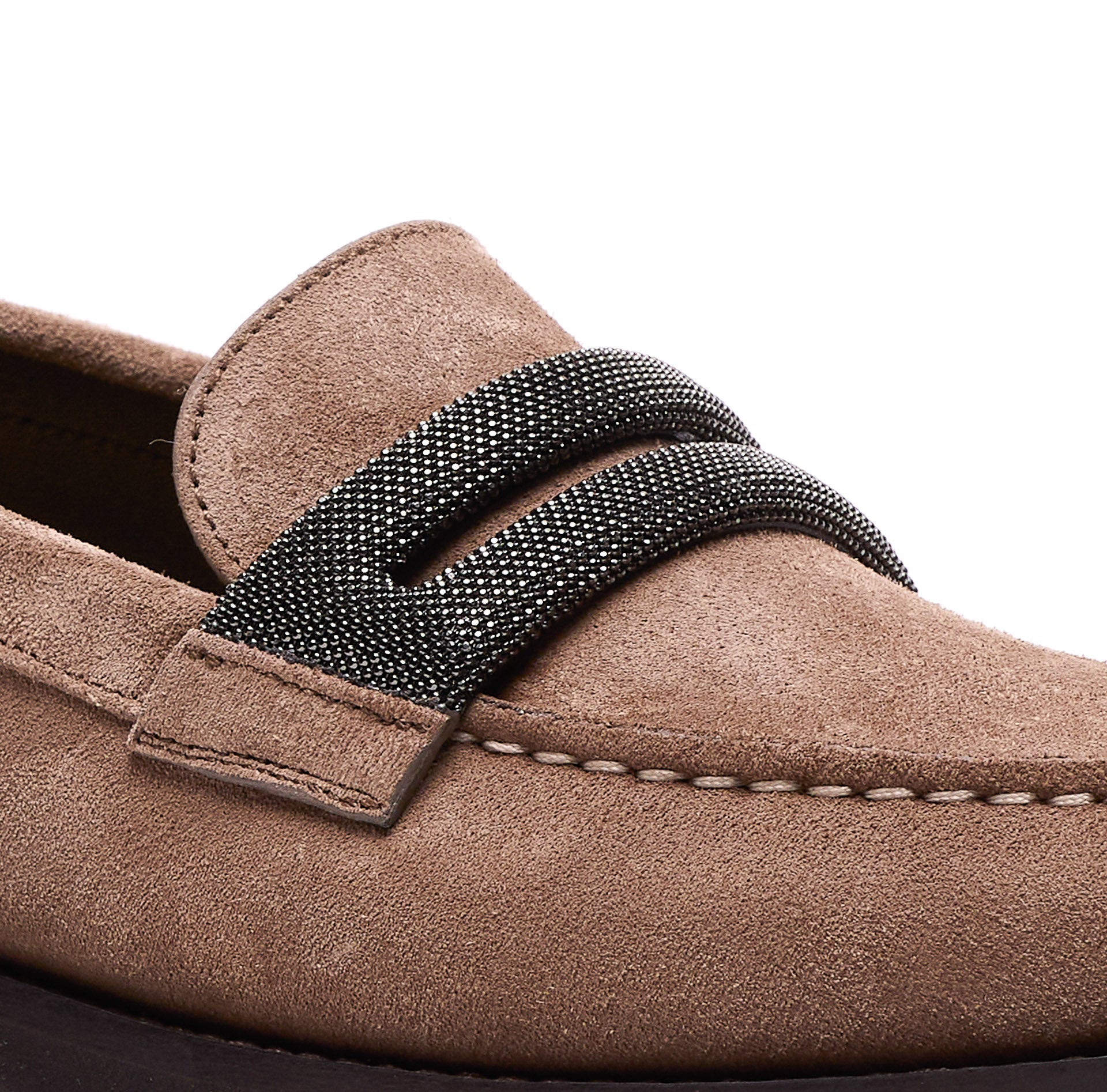 Brunello Cucinelli Flat shoes Brown Suede - 38