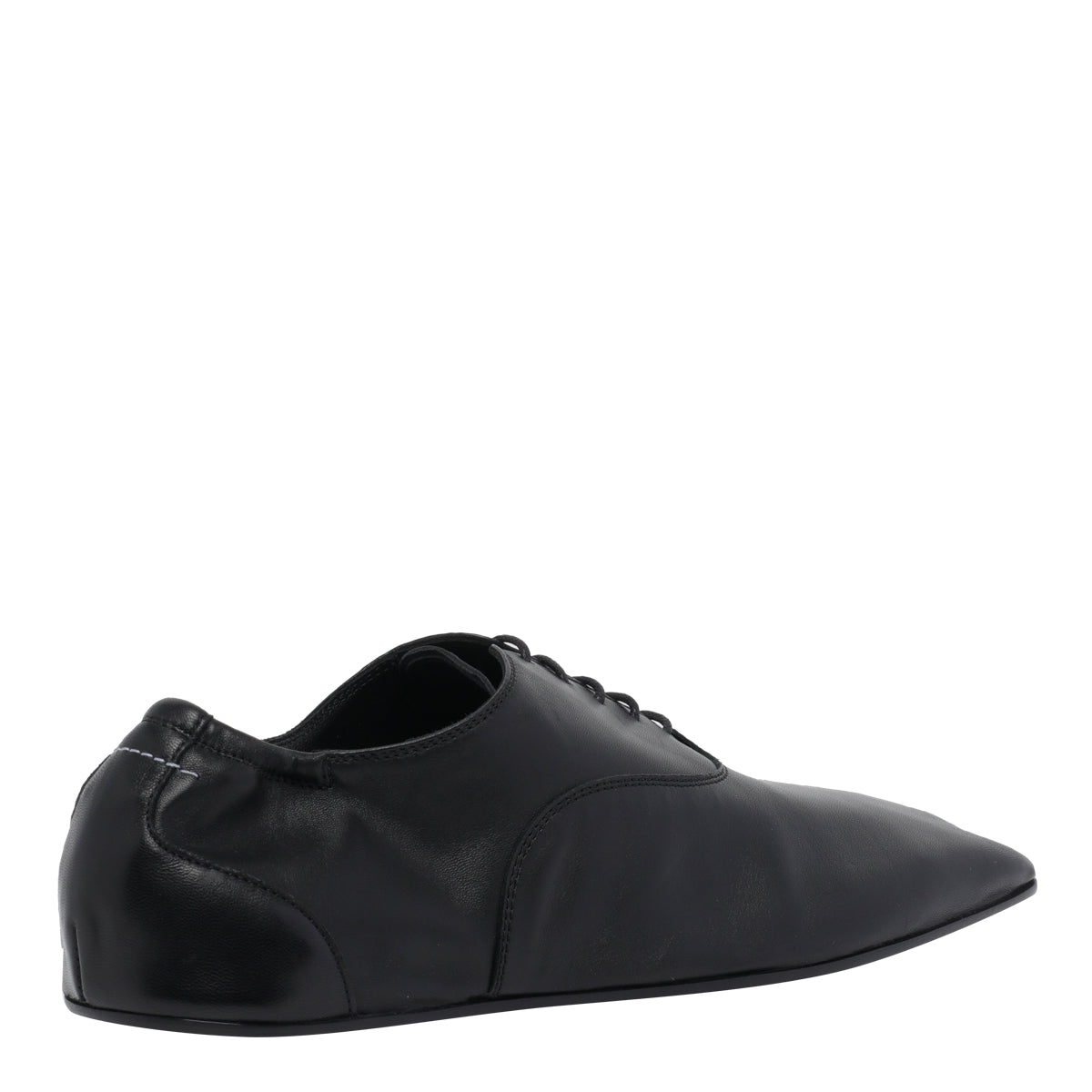 MM6 Maison Margiela Flat shoes Black Calf Leather/leather Sole - 40