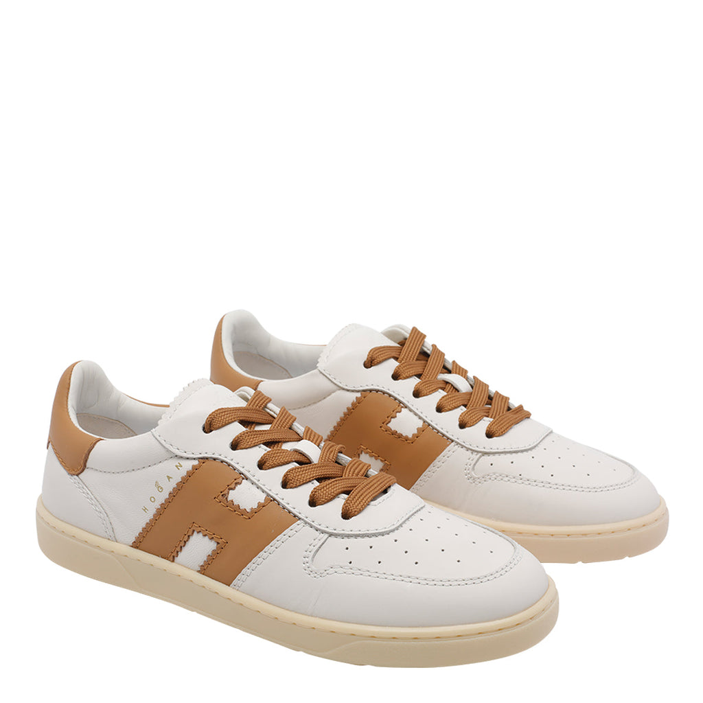 Hogan Sneakers White Calf Leather/rubber Sole - 35