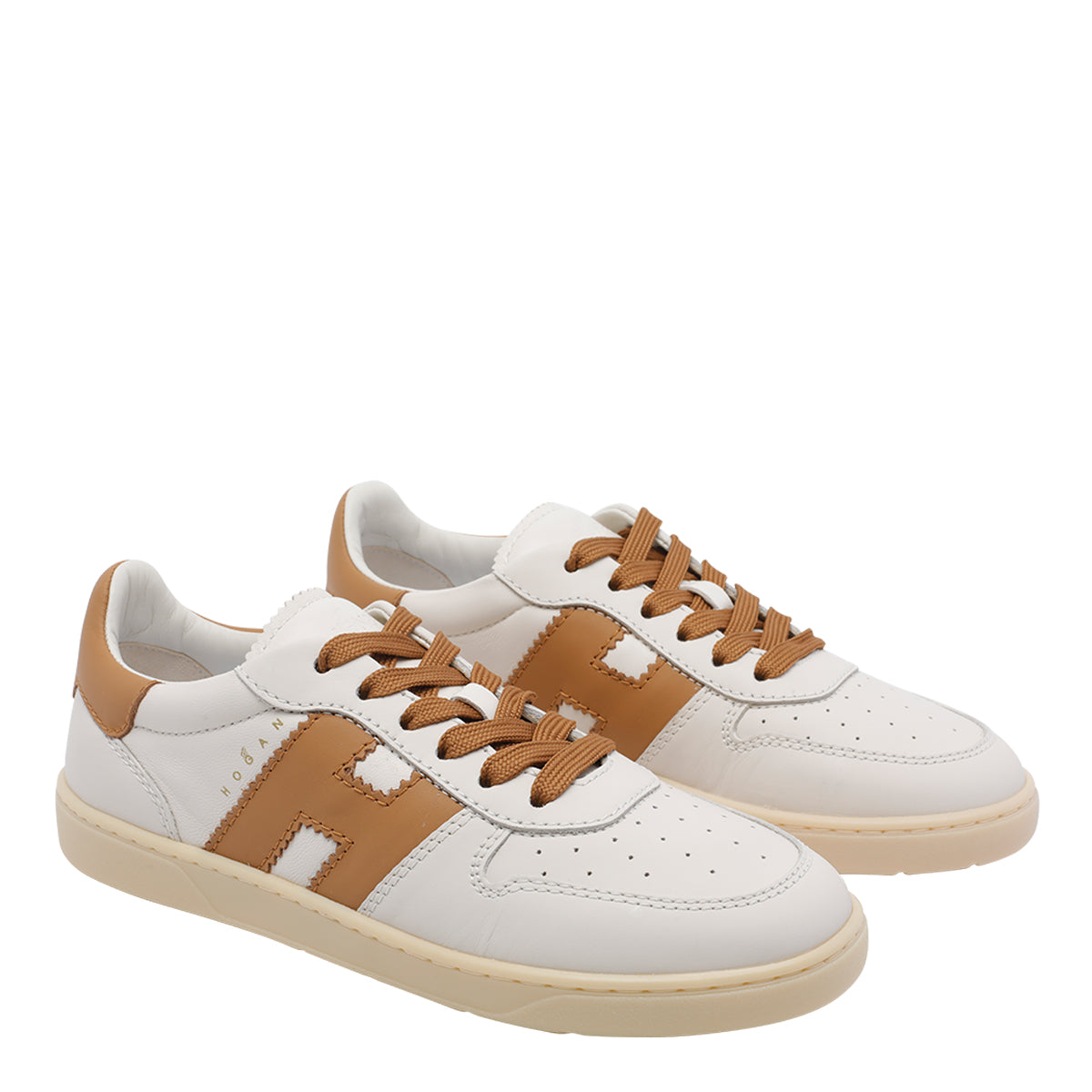 Hogan Sneakers White Calf Leather/rubber Sole - 35