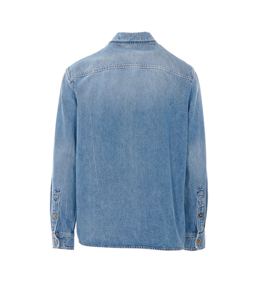 Versace Shirts Blue Cotton - 50