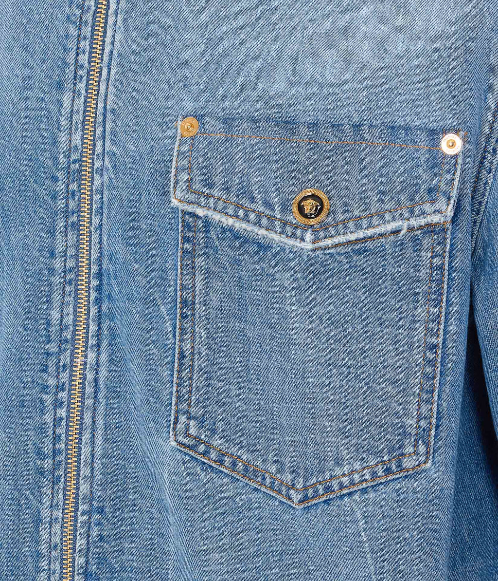 Versace Shirts Blue Cotton - 50