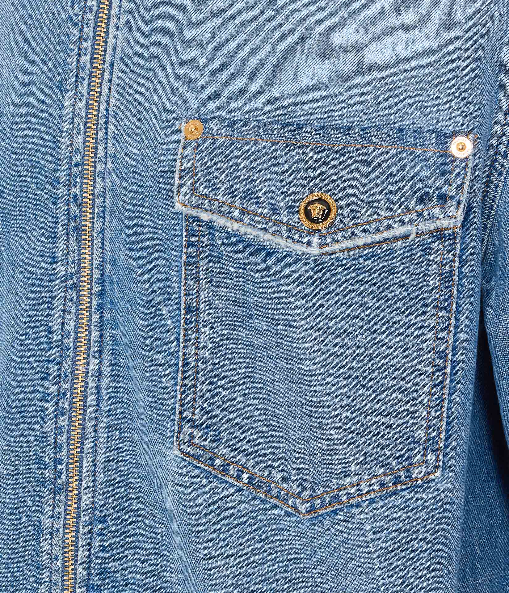 Versace Shirts Blue Cotton - 50