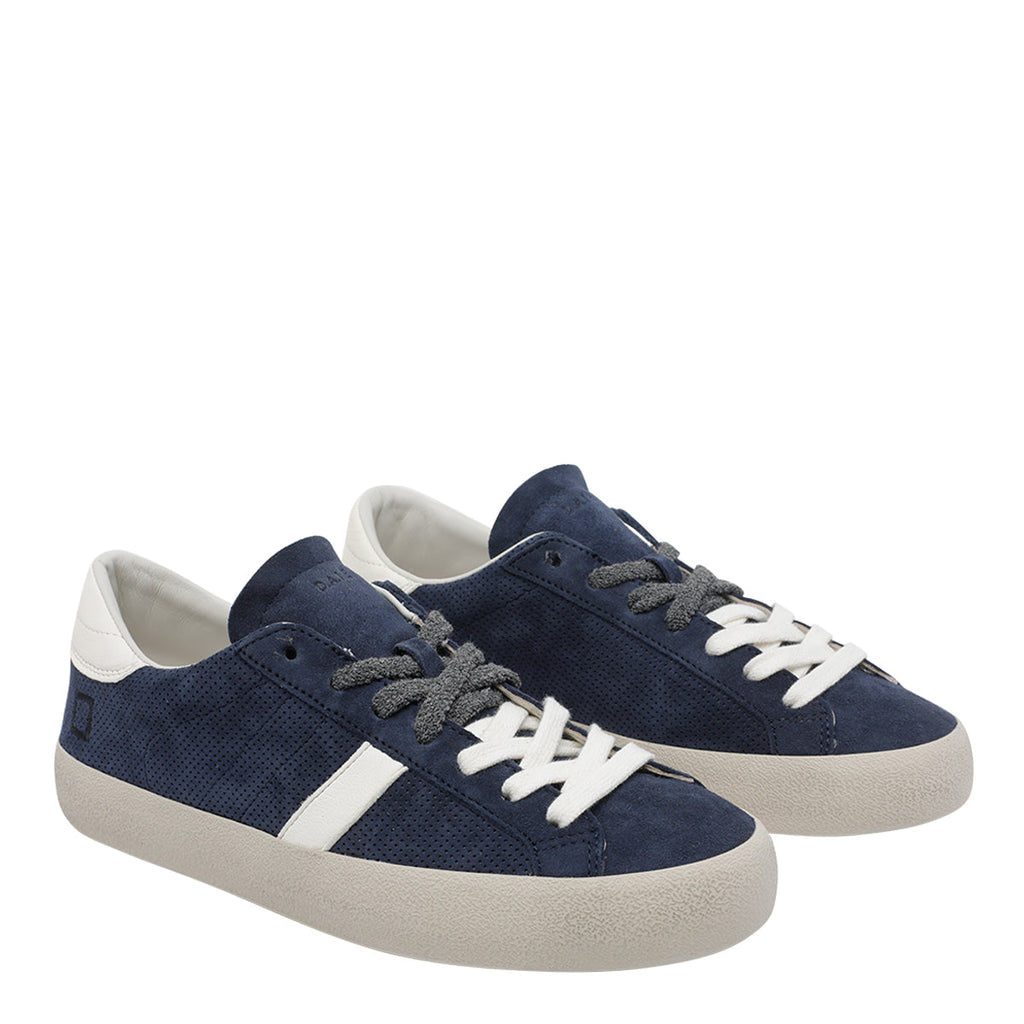 D.A.T.E. Sneakers Blue Suede Upper/ Rubber Sole - 42