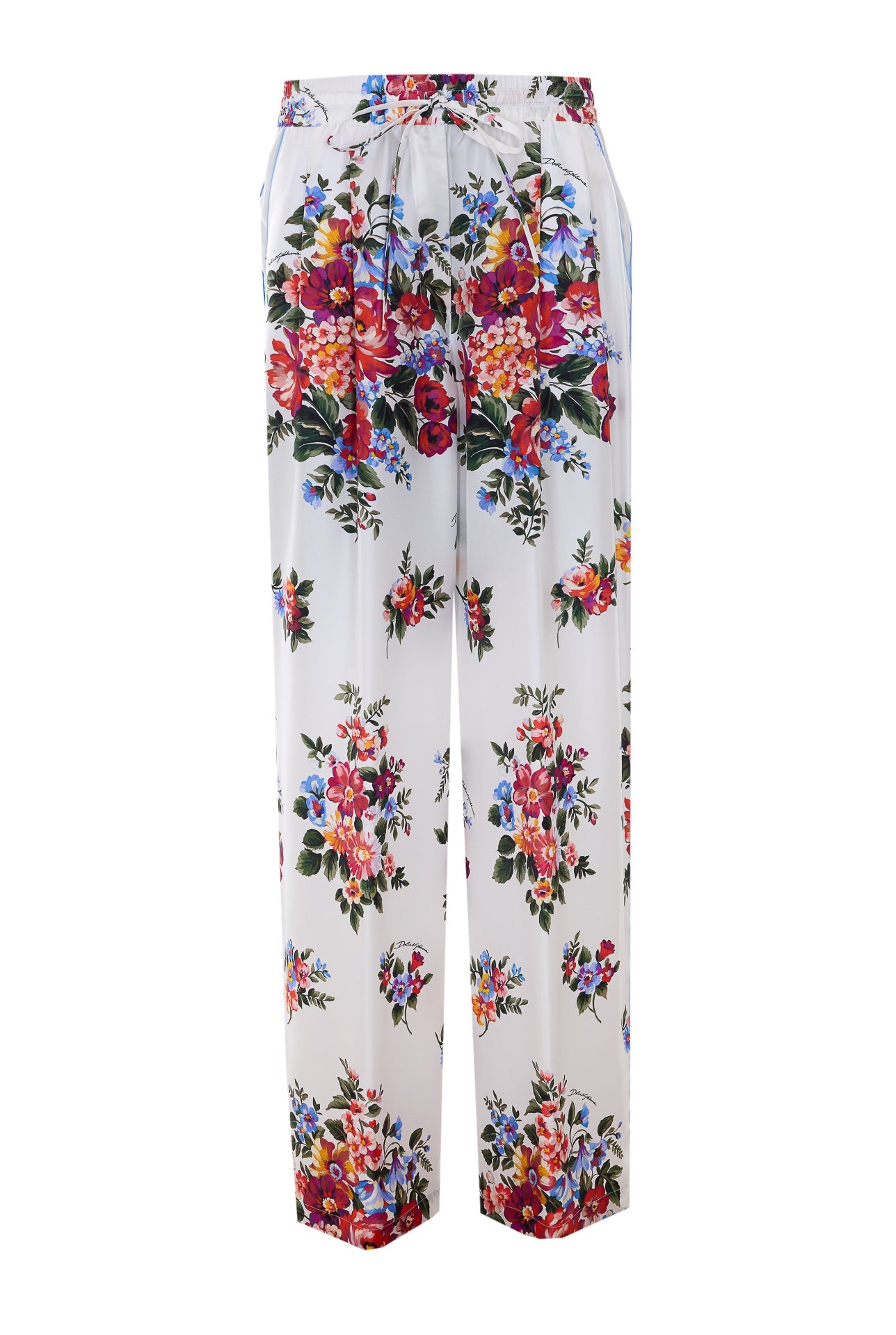 Dolce & Gabbana Trousers White Silk